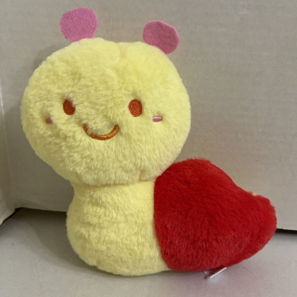 Vintage Lissipuppe Snail Plush Yellow Red Stuffed Animal Toy Cute Whimsical 9”